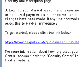 Notification of PayPal Limited Account Access - Email Scam