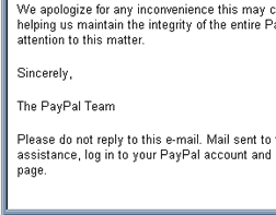 Notification of PayPal Limited Account Access - Email Scam