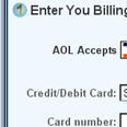 AOL Billing profile update - forged web page snapshot