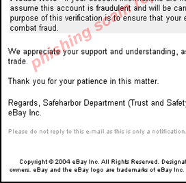 TKO Notice: SafeharborDepartment Notice (EBAY)