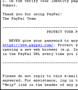 Paypal - To Verify Your Identity - Spoof Email Phishing Scam