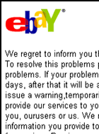 eBay official notice - Spoof Email Phishing Scam