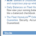 Fleet HomeLink Online Banking and Investing Email