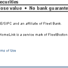 Fleet HomeLink Online Banking and Investing Email