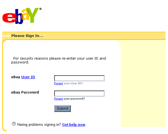eBay spoof email Security Check
