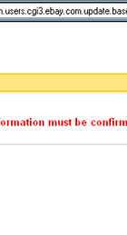 eBay.com Protection bogus web page with form