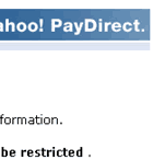 Yahoo! PayDirect Verification