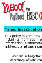 Yahoo! PayDirect Investigation