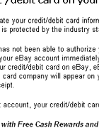 eBay - please update your account information