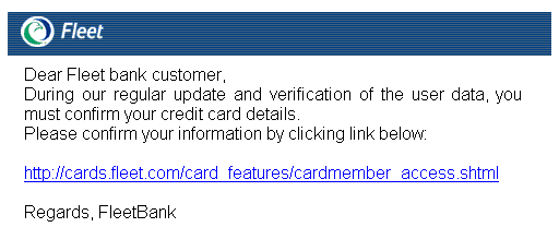 Your Fleet bank account email.