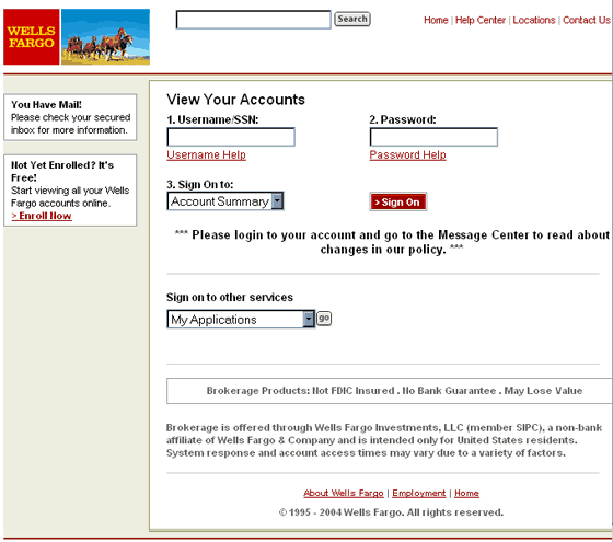 Wells Fargo Customer Alert! spoofed email