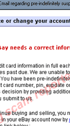 eBay Reminder : Email regarding pre-indefinitely suspended from eBay #1