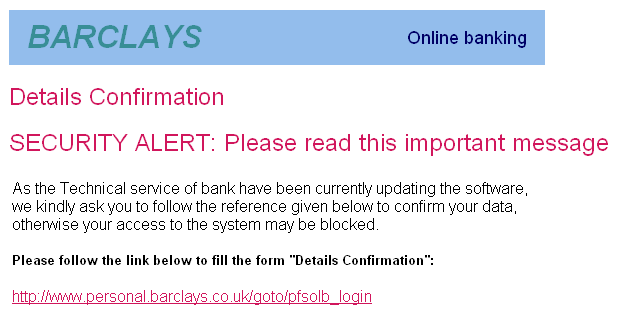 Attention all Barclays iBank users