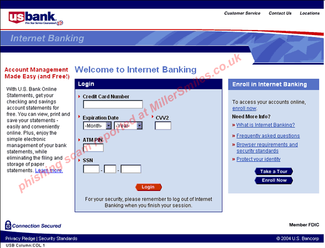 Online banking issue (US Bank)