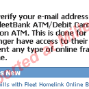 Fleet Bank Email Verification Required