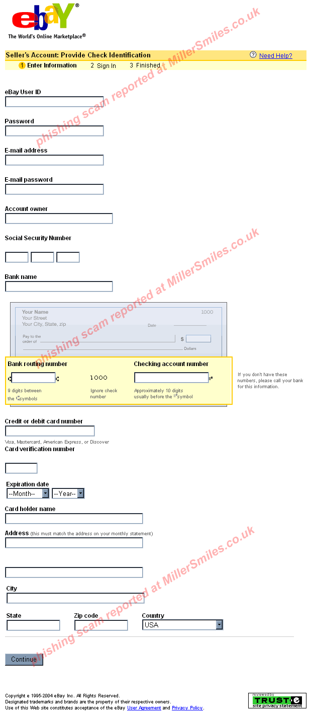 TKO NOTICE: Update Your Seller Account Information (eBay) - email