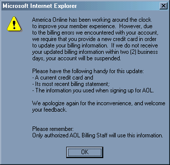 URGENT Message from AOL Member Services