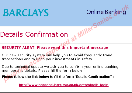 4903 Phishing Scams targeting Nat West, Barclays, Lloyds TSB, Nationwide, Halifax.