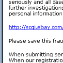 eBay Safeharbour Department Notice