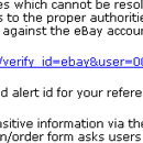 eBay Safeharbour Department Notice