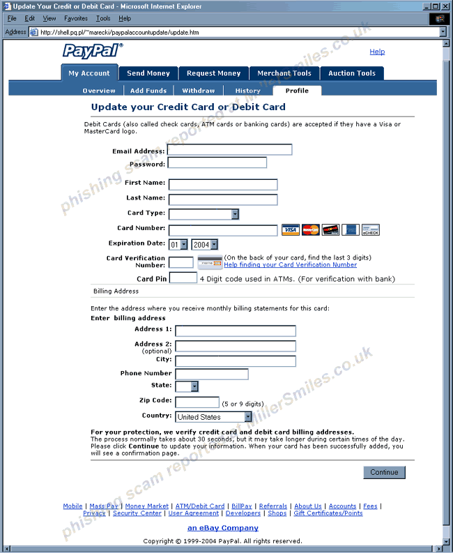 Account Verification - PAYPAL