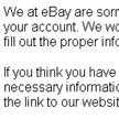 Spoof eBay email.