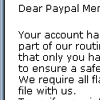 Paypal email hoax and web page scam 