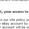 eBay email hoax and fake web page