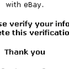 eBay email hoax and fake web page