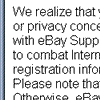 eBay Account Email Scam and fake web page