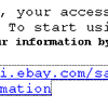 eBay Account Email Scam and fake web page