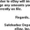 eBay User Account Protection email hoax