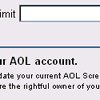 AOL spoof email hoax and fake web page scam