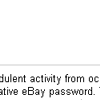 Forged eBay email and web page scam