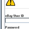 Forged eBay email and web page scam