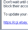 Forged eBay email and web page scam