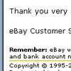 eBay Spoof email and web page scam