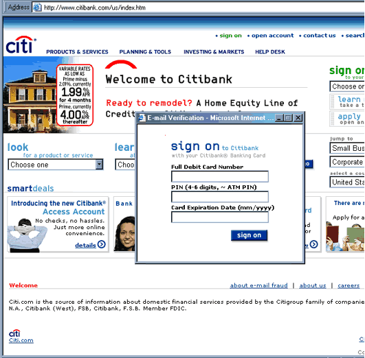 Citibank Email Hoax Scam