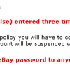 TKO Notice: eBay Wrong Password Notification & ID Verify Email Hoax