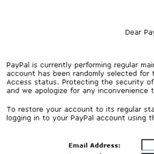 Paypal email hoax scam