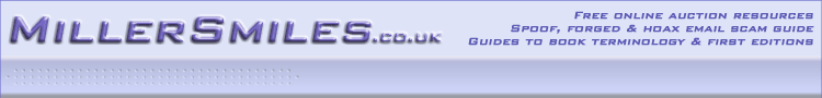 Book terminology, books size codes, common defects and condition descriptions. Click to go to home page.