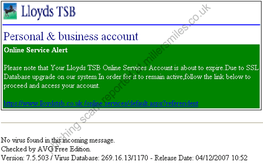 IMPORTANT :- Security Precaution Lloyds TSB Internet Banking ...