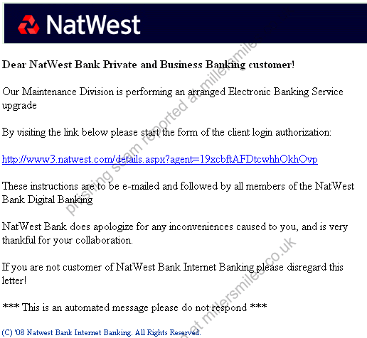 Natwest OnLine Banking: Urgent
