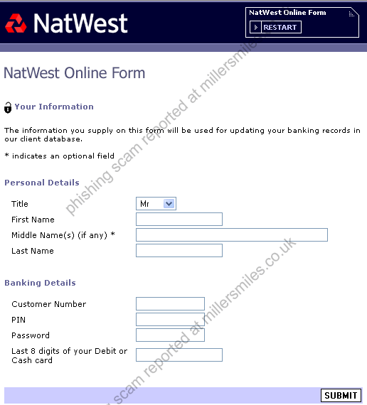 Natwest Bank OnLine Banking - Important Security Information ...