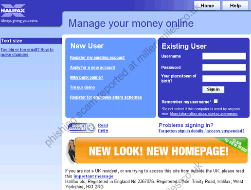 HALIFAX ONLINE BANKING Security Team Account Re-Upgrade Alert ...