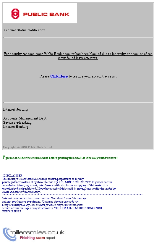 Berhad Public Bank Alert Account Status Notification Security Account Public Com Phishing Scams Millersmiles Co Uk