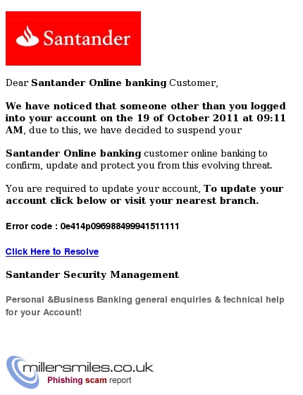 Santander Bank Account Blocked